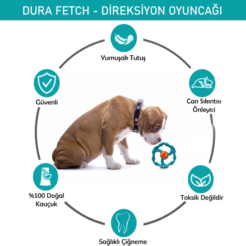 Halatlı Frizbi Köpek Isırma Oyuncağı - Mama Ödüllü Mekanizma - görsel 4